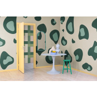 Fototapeta cętki Rebel Walls R19438 Giant Leopard Green Maximalism More is More