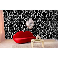 Fototapeta napisy Rebel Walls R19470 Blah blah blah Black Maximalism More is More