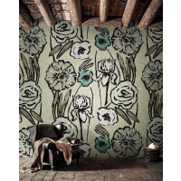 Fototapeta kwiaty retro London Art MRN03 2 LIBERDADE Marni