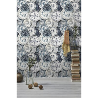 Mural talerze Mind the Gap DELFTWARE VINTAGE WP20188 Premium Designer Wallpaper Collection