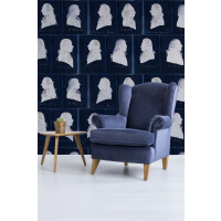Mural portrety Mind the Gap DUTCH PORTRAITS Blue WP20186 Premium Designer Wallpaper Collection
