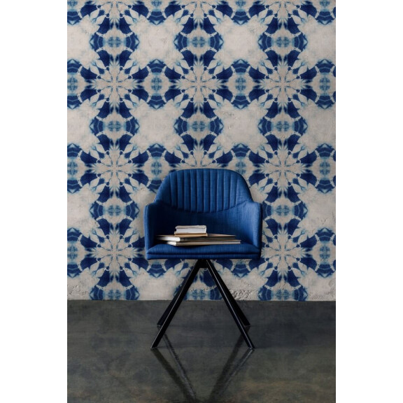 Mural jak tkanina barwiona krawatowo Mind the Gap SHIBORI FLOWER WP20204 Premium Designer Wallpaper Collection