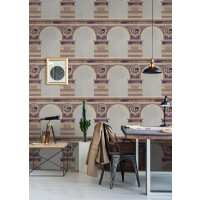 Mural architektura Mind the Gap BASILIQUE Brass WP20222 Premium Designer Wallpaper Collection