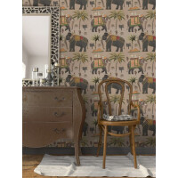 Mural indyjskie słonie Mind the Gap THE PROCESSION Taupe WP20258 Premium Designer Wallpaper Collection