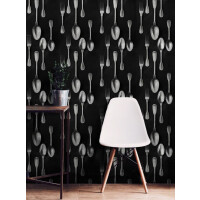Mural sztućce Mind the Gap CUTLERY Silver WP20248 Premium Designer Wallpaper Collection