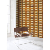 Mural szafki apteczne vintage Mind the Gap APOTHECARY WP20249 Premium Designer Wallpaper Collection