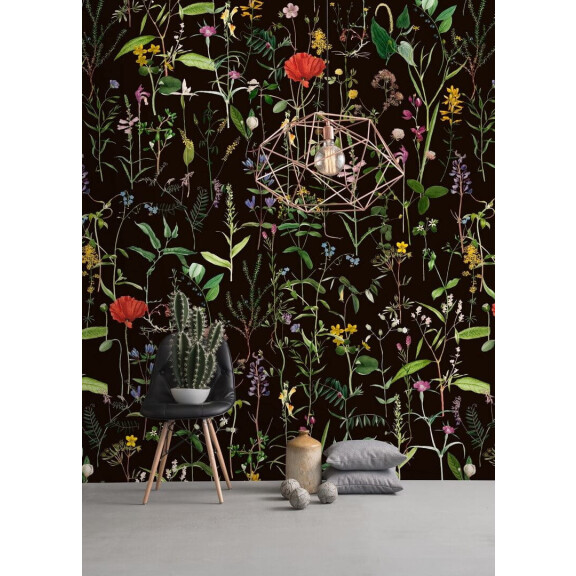 Mural łąka Mind the Gap AQUAFLEUR Anthracite WP20173 Premium Designer Wallpaper Collection
