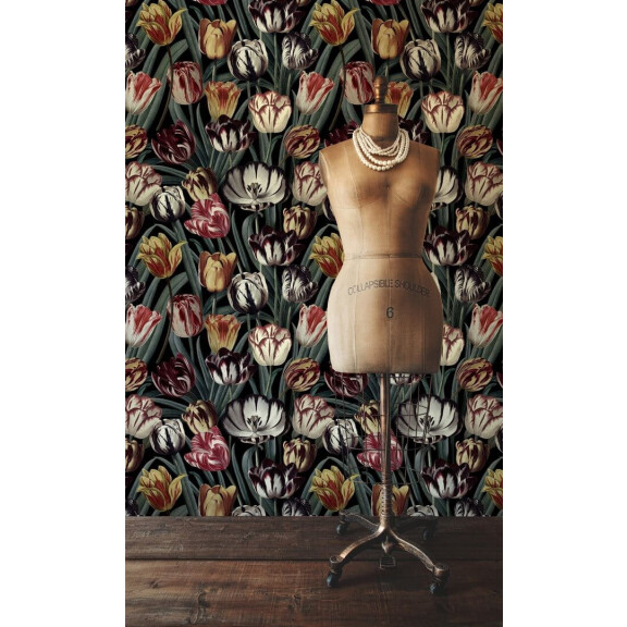 Mural tulipany Mind the Gap TULIPA Dark WP20177 Premium Designer Wallpaper Collection