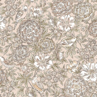 Tapeta botaniczna kwiaty i ptaki Boras Tapeter Dagmar 5527 Swedish Grace