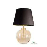 Lampa stołowa Timor Amber Brass Famlight
