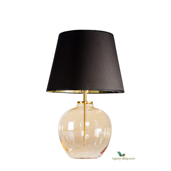 Lampa stołowa Timor Amber Brass Famlight