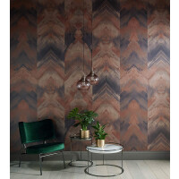 Mural Zygzaki 1838 Wallcoverings 1906-132-02 Reflections Copper Murals