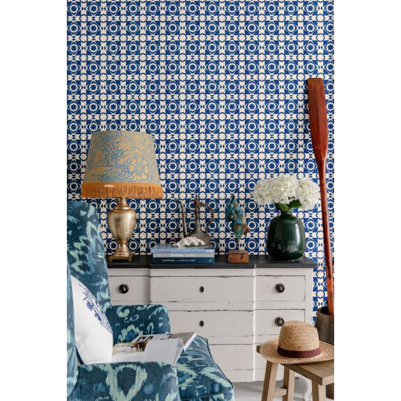 Tapeta Płytki Mind The Gap AEGEAN TILES Indigo WP30051 Sundance Villa Complementary