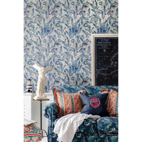 Tapeta Ryby Mind The Gap AQUARIUM Indigo WP20568 Sundance Villa Complementary