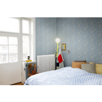 Fototapeta kwiaty maku Rebel Walls R18724 Golden Poppy Baby Blue Cottage Core