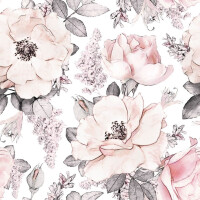 Tapeta kwiaty vintage Pink Garden Dekornik DEKO.TAP.029