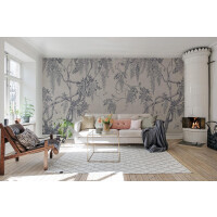Fototapeta drzewo wisterii Rebel Walls R18654 Wisteria Tree Blue Cottage Core