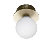 Lampa sufitowa/Kinkiet do łazienki 694265 Art Deco 24 Brushed Brass/White Globen IP44