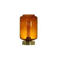 Lampa stołowa Famlight Leyte Amber Brass