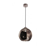 Lampa wisząca szklana kula Famlight Reunion L Inox Stainless Steel