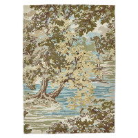 Dywan z roślinnym wzorem ANCIENT CANOPY FAWN / OLIVE GREEN 146701 Sanderson