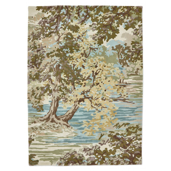 Dywan z roślinnym wzorem ANCIENT CANOPY FAWN / OLIVE GREEN 146701 Sanderson