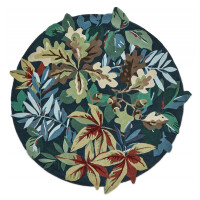 Dywan okrągły leśne liście ROBIN’S WOOD FOREST GREEN ROUND 146508 Sanderson