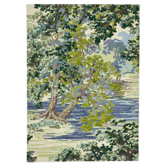 Dywan z roślinnym wzorem ANCIENT CANOPY FOREST GREEN 146708 Sanderson