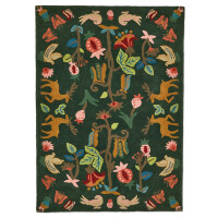 Dywan z roślinnym wzorem FOREST OF DEAN FOREST GREEN 146907 Sanderson