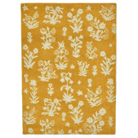 Dywan z roślinnym wzorem żółto-beżowy WOODLAND GLADE GOLD 146806 Sanderson