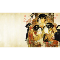 Fototapeta Wall&Deco Nouveau geisha WDNO1602 Contemporary 2016