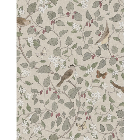 Tapeta Ptaki i Roślinne Pnącza Boras Tapeter Sangfaglar 2056 Special Edition Flowery