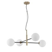 Lampa wisząca nowoczesna MODERN NEW YORK 4 mleczne kule złota le41769 Vitra Plato