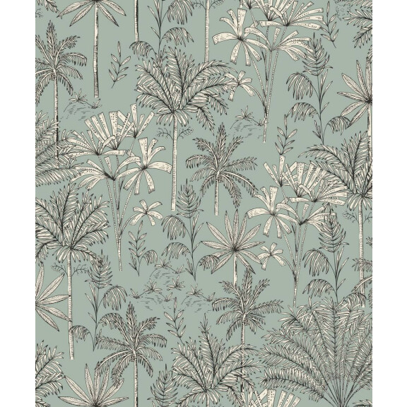 Tapeta w tropikalne rośliny Caselio NGR103037031 Jardin Majorelle Nos Gravures