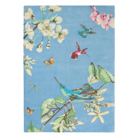Niebieski Dywan Wedgwood w Kwiaty - HUMMINGBIRD 37808