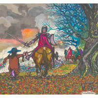 Fototapeta komiks historyczny 75754-2 Zanardi Medievale Cavalieri Senza Balloons Andrea Pazienza