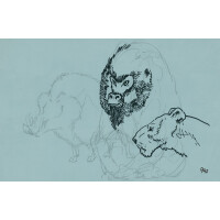 Fototapeta zwierzęta 75761-3 Bestiario BLUE Andrea Pazienza