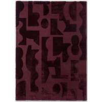 Dywan geometryczny Twinset Mural Burgundy 121100 Brink & Campman