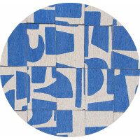 Dywan okrągły geometryczny retro Louis De Poortere 9358 PAPERCUT CAMPANULA ROUND