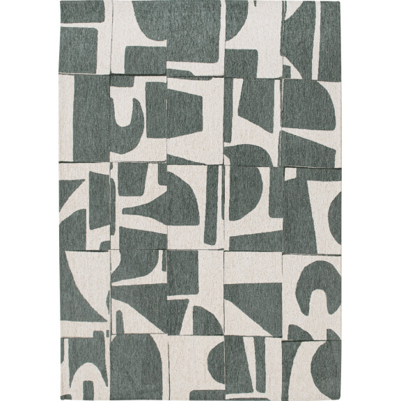 Dywan geometryczny retro Louis De Poortere 9361 PAPERCUT SEA SPRAY