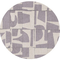 Dywan okrągły geometryczny retro Louis De Poortere 9366 PAPERCUT STRING ROUND