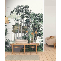 Mural krajobraz lasu z chatką Caselio GNL2 105420404 L The Garden Shed Vert Green Life 2