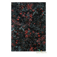 Dywan w kwiaty Secret Black Carpet Decor Fargotex