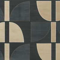 Tapeta geometryczna welur z sizalem Casamance 71370323 Hikari
