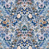 Tkanina bawełniana z botanicznym wzorem Designers Guild FDG3077/02 Damask Ikebana