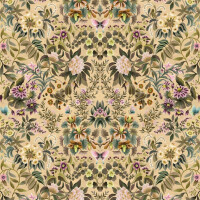 Tkanina bawełniana z botanicznym wzorem Designers Guild FDG3077/05 Damask Ikebana