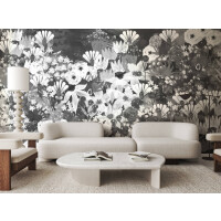 Fototapeta florystyczna Les Dominotiers DOM3016 Jardin Fleuri Noir Et Blanc Volume 13