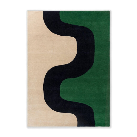Dywan wełniany geometryczny Marimekko Seireeni Green 132707