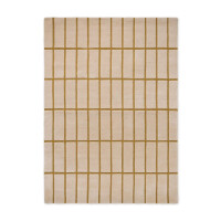 Dywan wełniany w kratkę Marimekko Tiiliskivi Bronze Yellow 132906