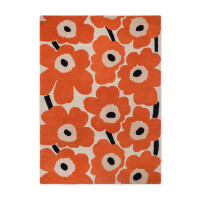 Dywan wełniany kwiaty Marimekko Unikko Orange Red 132403